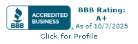 BBB accredited business with A+ rating badge